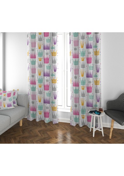 Evmila Çocuk Odası Desenli Fon Perde