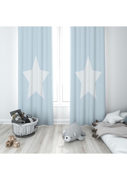 Evmila Çocuk Odası Desenli Fon Perde
