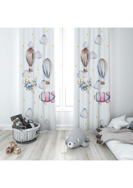 Evmila Çocuk Odası Desenli Fon Perde