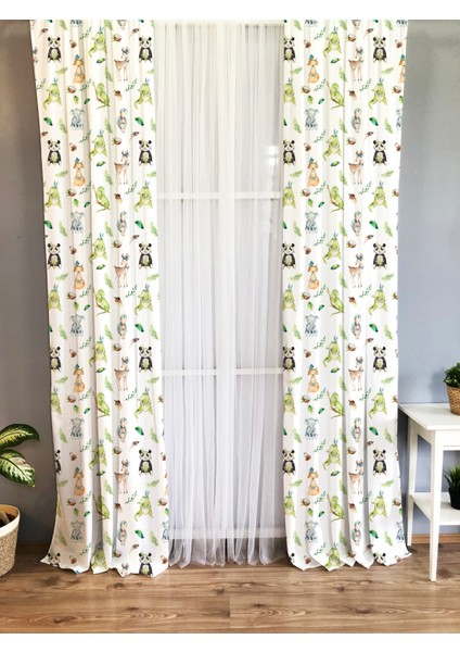 Baskılı Çocuk Odası Fon Perde