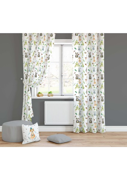 Evmila Çocuk Odası Desenli Fon Perde