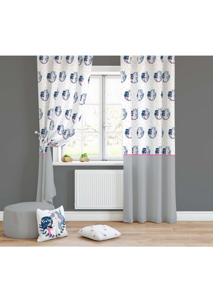 Evmila Çocuk Odası Desenli Fon Perde
