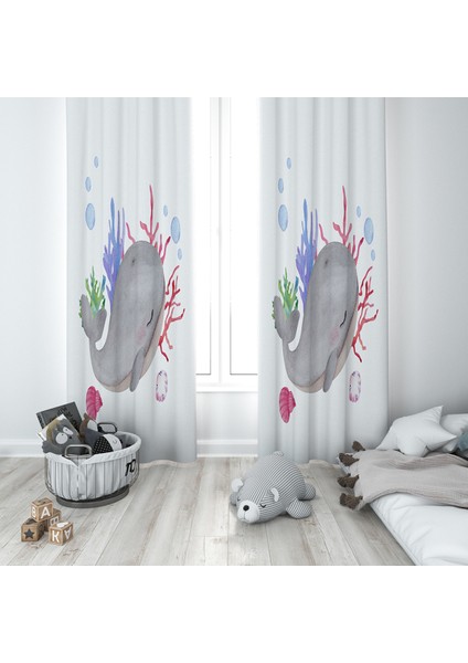 Evmila Çocuk Odası Desenli Fon Perde