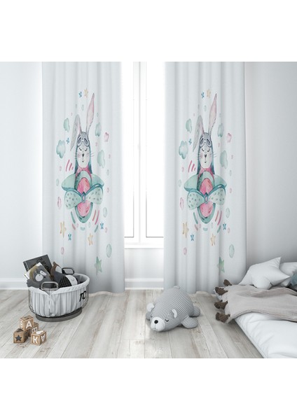 Evmila Çocuk Odası Desenli Fon Perde