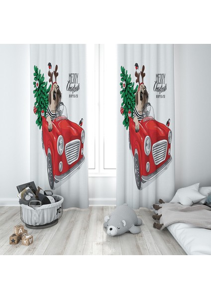 Evmila Çocuk Odası Desenli Fon Perde