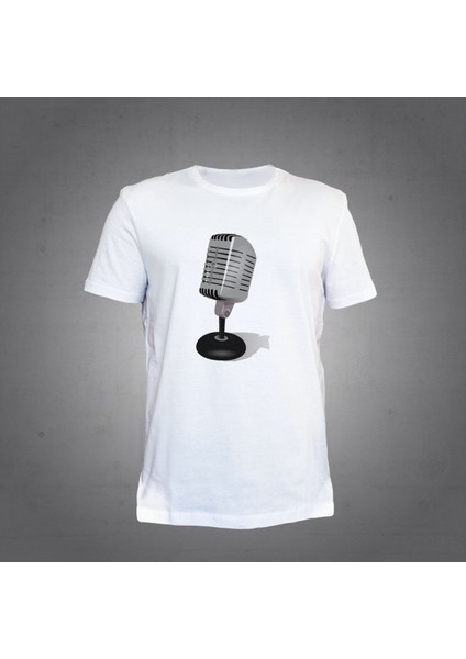 Mikrofon Beyaz Tshirt