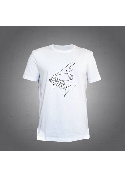 Piyano Beyaz T-Shirt