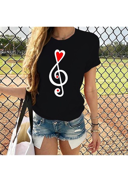 Sol Anahtar Kalp T-Shirt