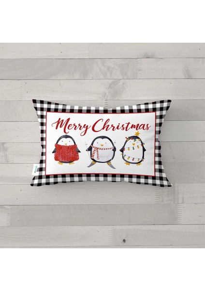 Dikdörtgen Yılbaşı Kırlent Kılıfı