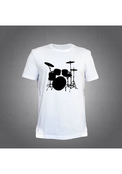 Bateri Tshirt Beyaz Unisex