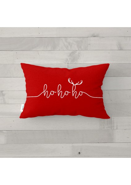 Yılbaşı Desenli Dikdörtgen Kırlent Kılıfı