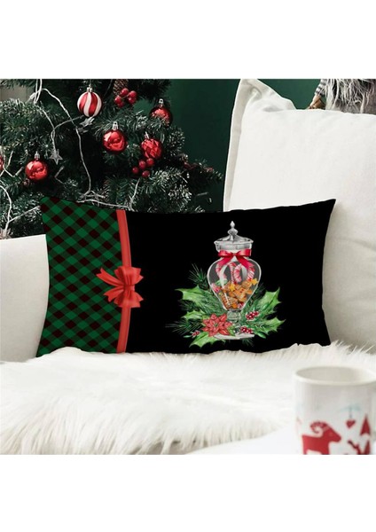 Yılbaşı Özel Dikdörtgen Kırlent Kılıfı