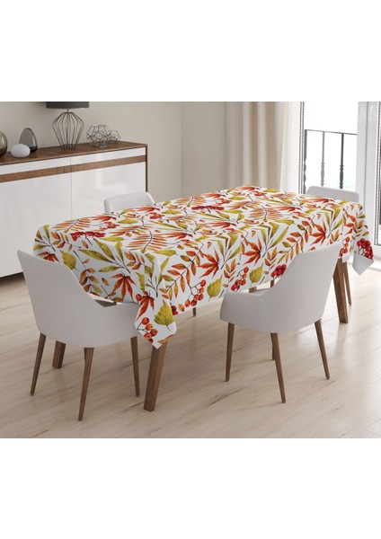 Baskılı Kadife Doku Masa Örtüsü