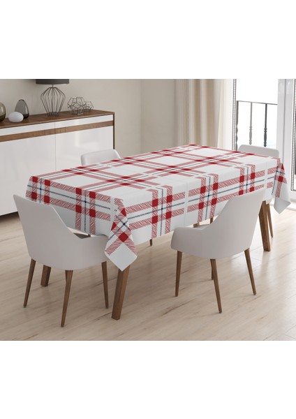Baskılı Kadife Doku Masa Örtüsü