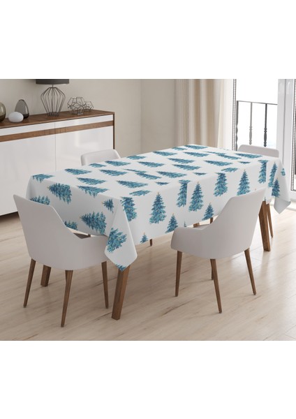 Baskılı Kadife Doku Masa Örtüsü