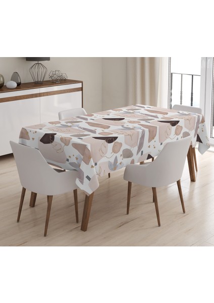 Baskılı Kadife Doku Masa Örtüsü