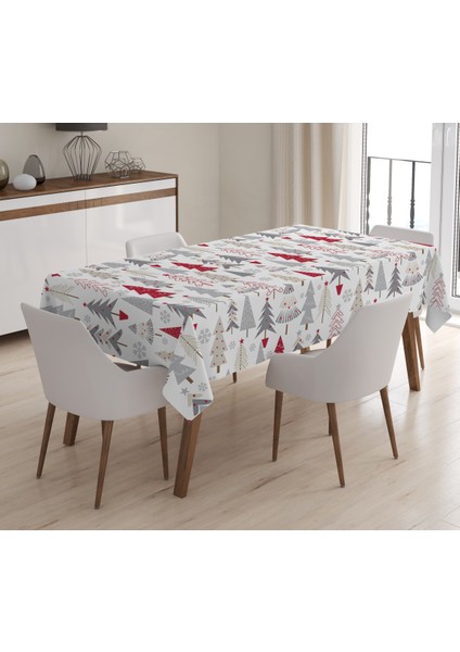 Baskılı Kadife Doku Masa Örtüsü