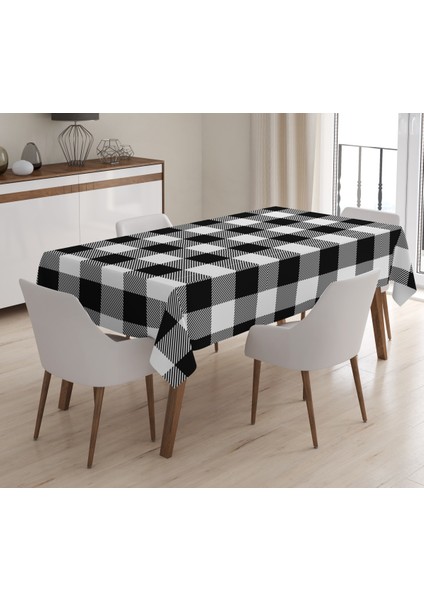 Baskılı Kadife Doku Masa Örtüsü