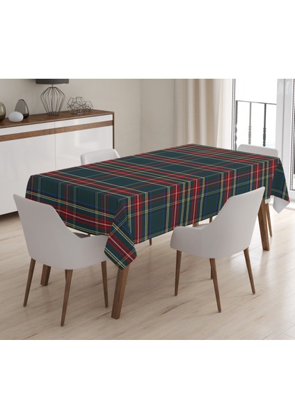 Baskılı Kadife Doku Masa Örtüsü