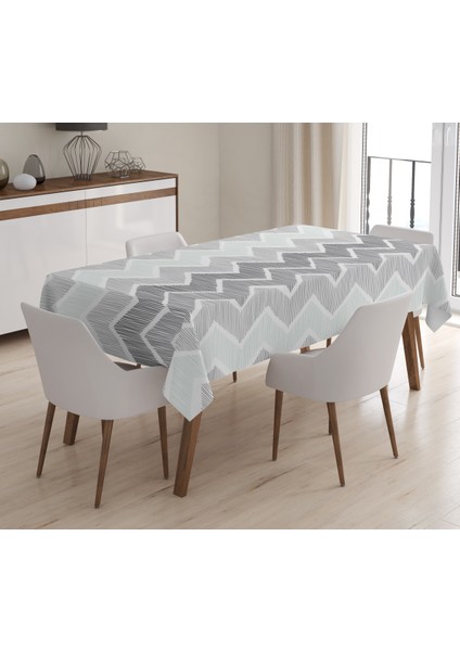Baskılı Kadife Doku Masa Örtüsü