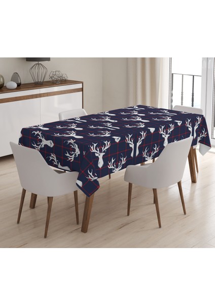 Baskılı Kadife Doku Masa Örtüsü