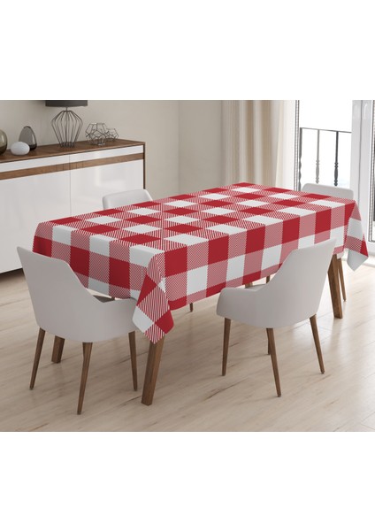 Baskılı Kadife Doku Masa Örtüsü