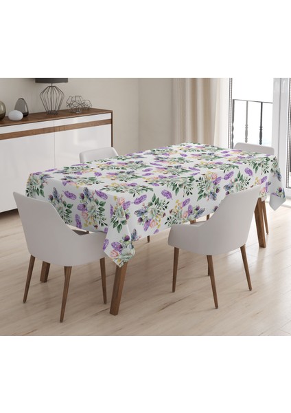 Baskılı Kadife Doku Masa Örtüsü