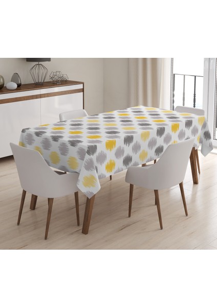 Baskılı Kadife Doku Masa Örtüsü