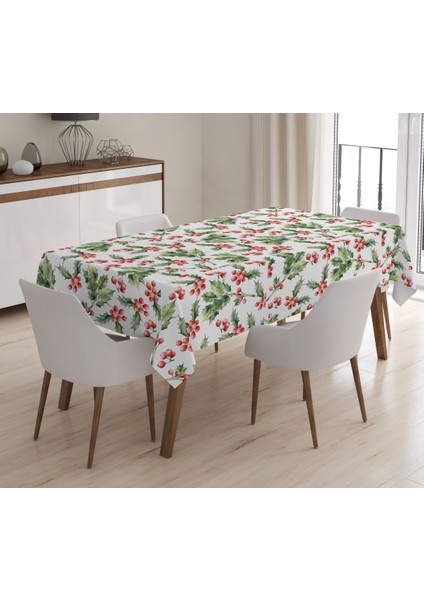 Baskılı Kadife Doku Masa Örtüsü