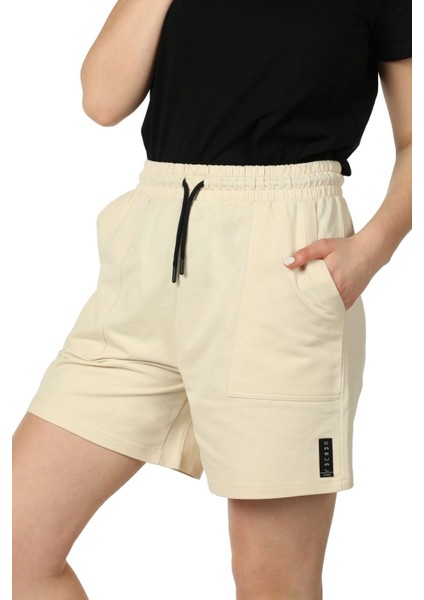 Kadın Şort Bej