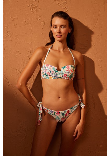 Etnik U Twist Bikini Üstü