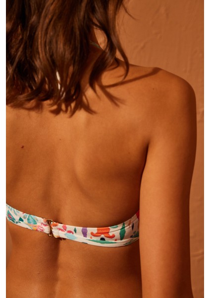 Etnik U Twist Bikini Üstü