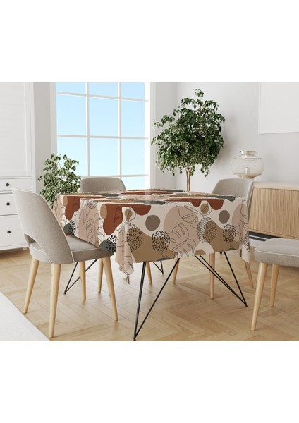 Baskılı Kadife Kumaş Masa Örtüsü