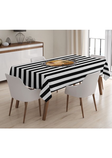 Tablo Desenli Masa Örtüsü