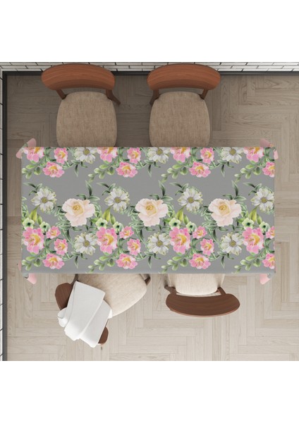 Çiçek Desenli Masa Örtüsü