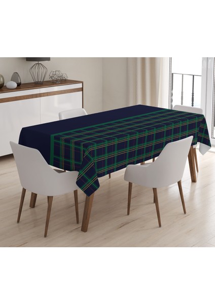 Yeşil Ekose Desenli Masa Örtüsü