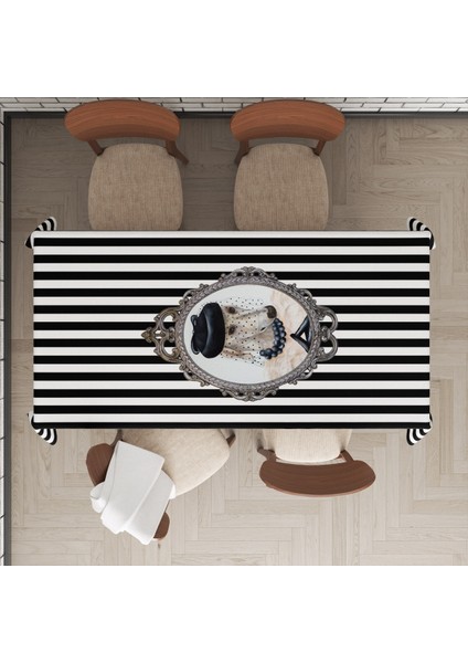 Köpek Tablosu Desenli Masa Örtüsü