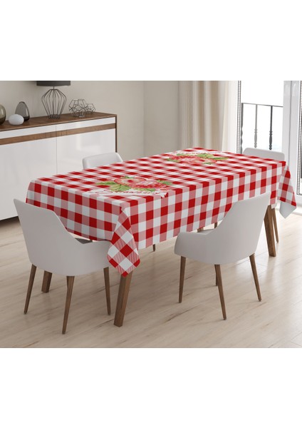 Evmila baskılı Kadife Kumaş Masa Örtüsü