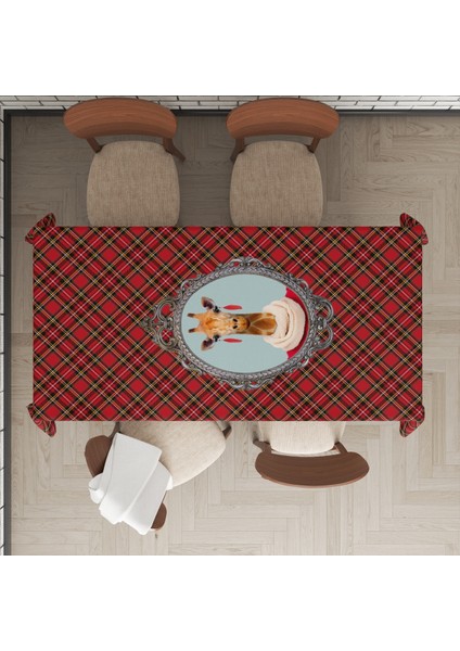 Zürafa Tablosu Desenli Masa Örtüsü