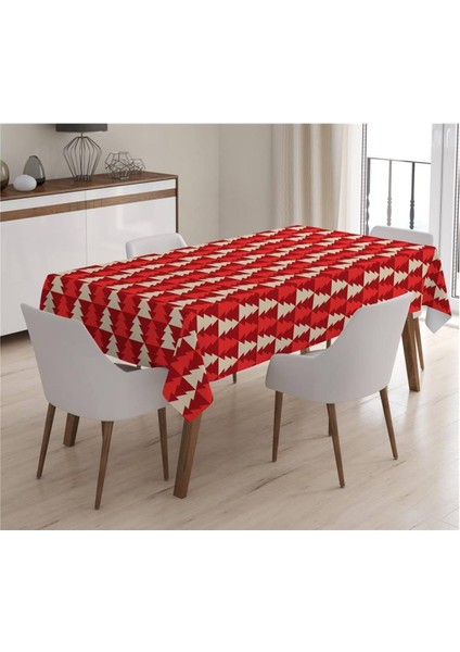 Yılbaşı Özel Ağaç Desenli Masa Örtüsü