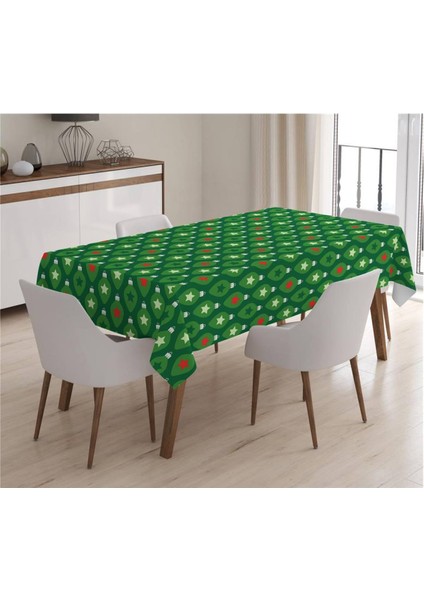Yılbaşı Özel Yıldız Desenli Masa Örtüsü