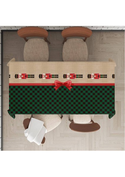 Yılbaşı Özel Kurşun Asker Desenli Masa Örtüsü