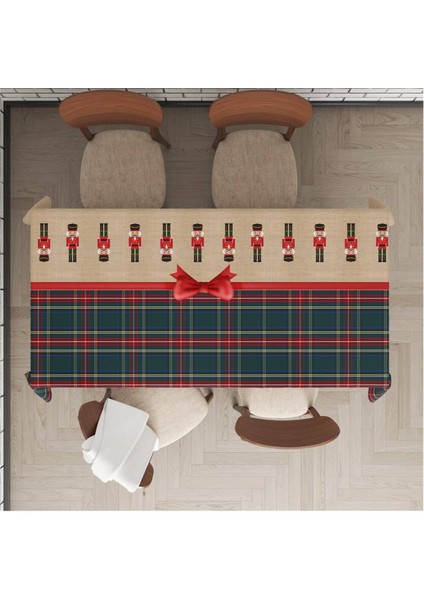 Yılbaşı Özel Kurşun Asker Desenli Masa Örtüsü