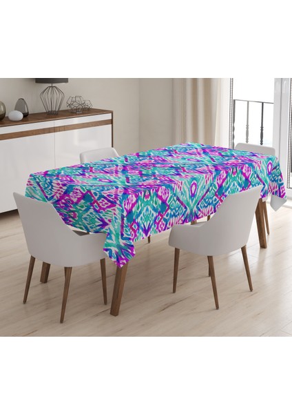 Baskılı Kadife Doku Masa Örtüsü