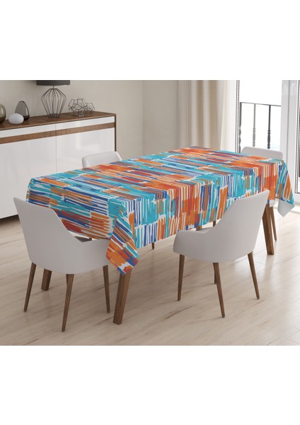 Baskılı Kadife Doku Masa Örtüsü