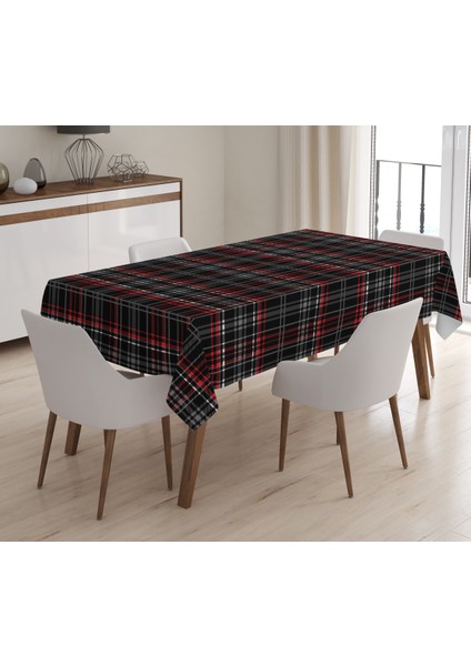 Baskılı Kadife Doku Masa Örtüsü