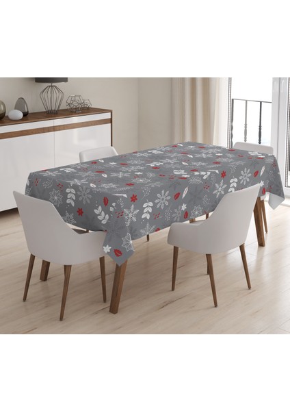 Baskılı Kadife Doku Masa Örtüsü