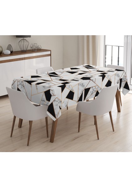 Baskılı Kadife Doku Masa Örtüsü