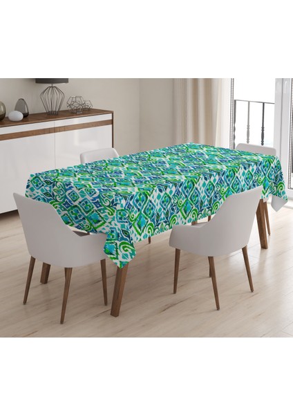 Baskılı Kadife Doku Masa Örtüsü