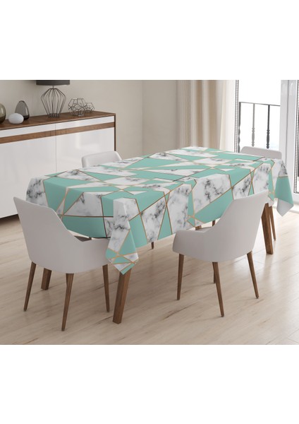 Baskılı Kadife Doku Masa Örtüsü